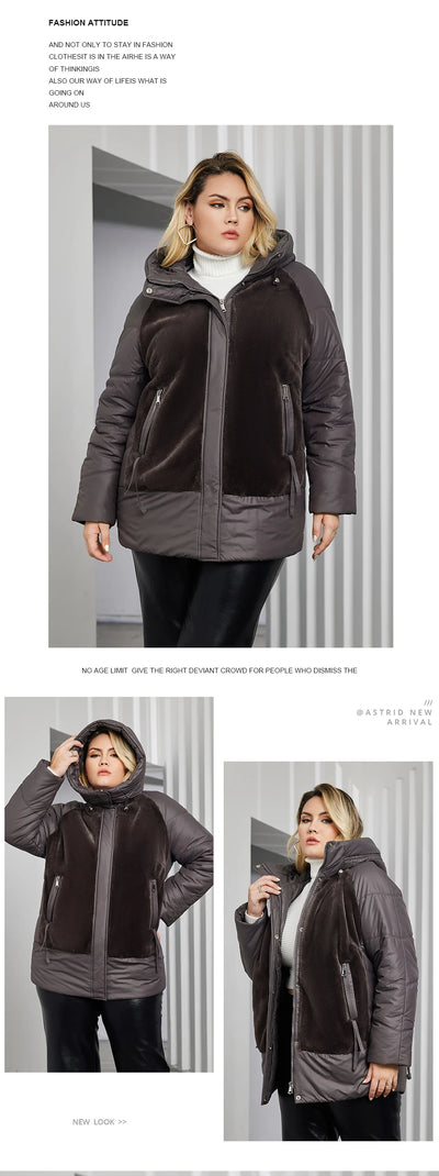 Astrid Plus Size Winter Jacket Women Faux Fur