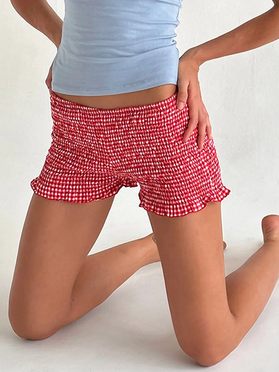 Women Frilly Ruffle Micro Bloomers Shorts