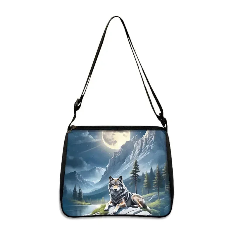 Cool Howling Wolf Shoulder Bag Crossbody Bag