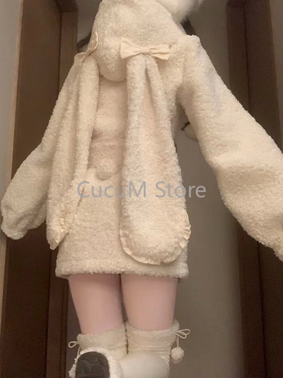 Autumn Winter Warm Cute Two Piece Hoodie Sets