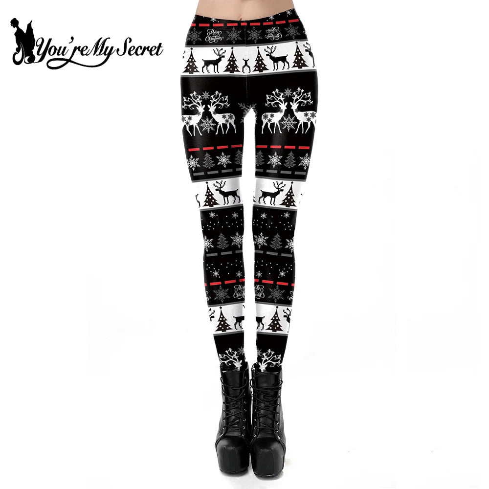 Women Sexy Christmas Skinny Leggings Yoga Pants