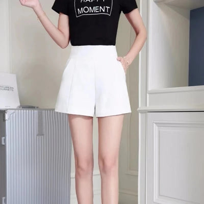 Spring Summer Casual High Waist A-line Shorts