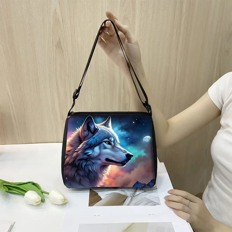 Cool Howling Wolf Shoulder Bag Crossbody Bag