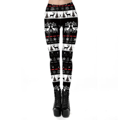 Women Sexy Christmas Skinny Leggings Yoga Pants