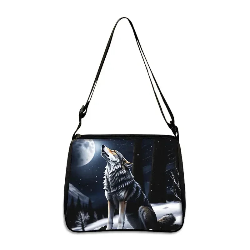 Cool Howling Wolf Shoulder Bag Crossbody Bag