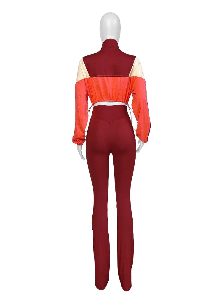 High-Waist Leggings Matching Street Activity Suit