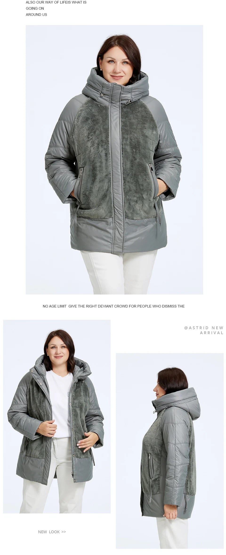 Astrid Plus Size Winter Jacket Women Faux Fur