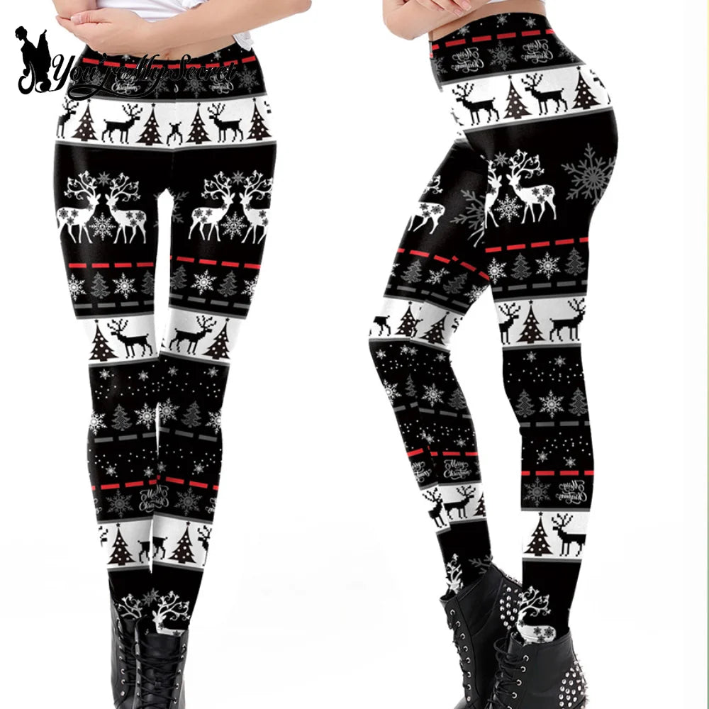 Women Sexy Christmas Skinny Leggings Yoga Pants