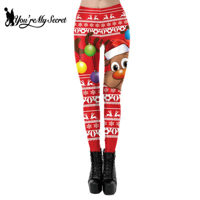 Women Sexy Christmas Skinny Leggings Yoga Pants