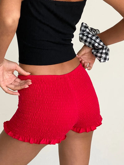 Women Frilly Ruffle Micro Bloomers Shorts