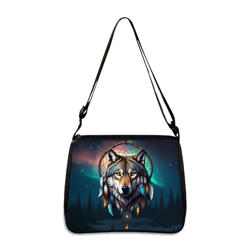 Cool Howling Wolf Shoulder Bag Crossbody Bag