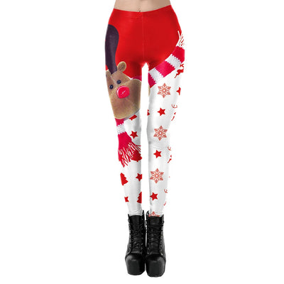 Women Sexy Christmas Skinny Leggings Yoga Pants