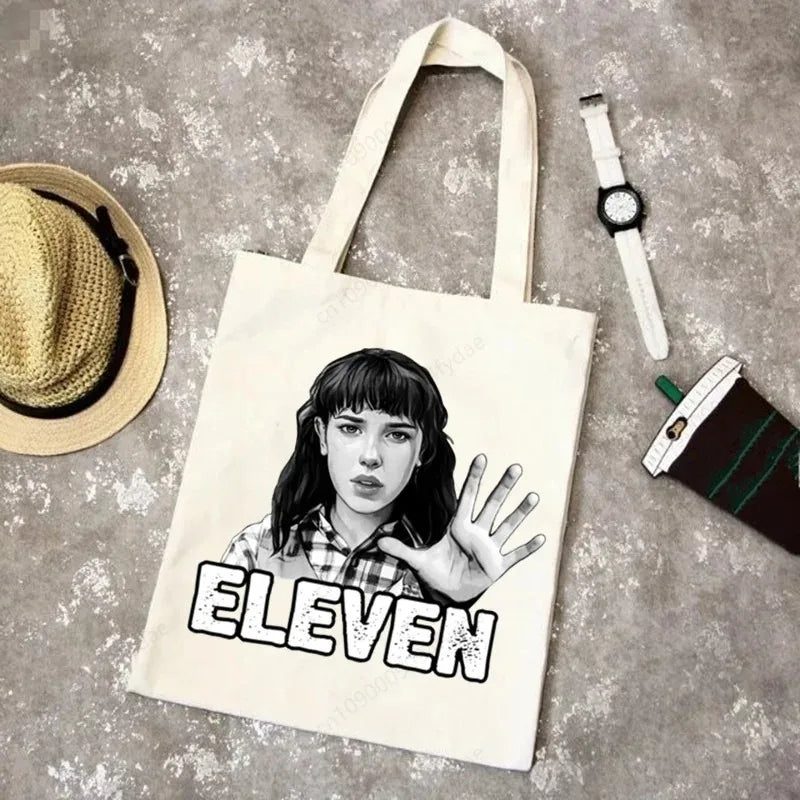 Stranger Thing Cartoon Canvas Women Tote Bags