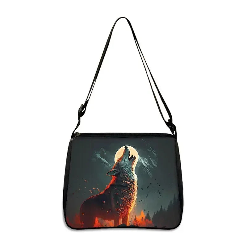 Cool Howling Wolf Shoulder Bag Crossbody Bag