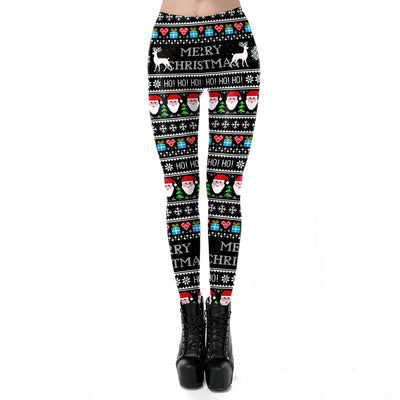 Women Sexy Christmas Skinny Leggings Yoga Pants