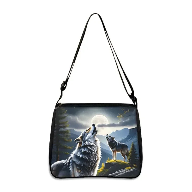 Cool Howling Wolf Shoulder Bag Crossbody Bag