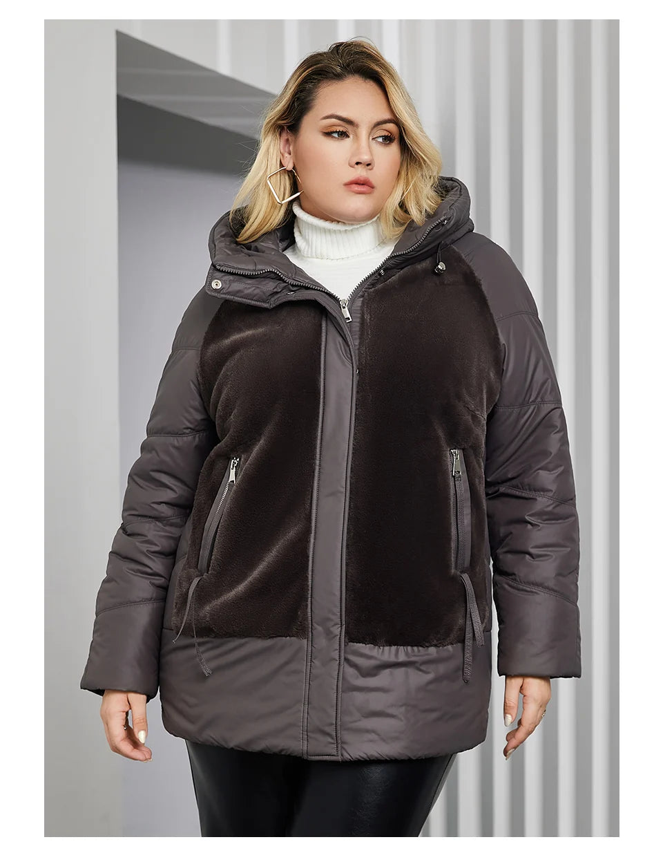 Astrid Plus Size Winter Jacket Women Faux Fur