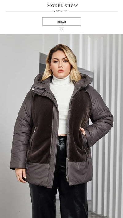 Astrid Plus Size Winter Jacket Women Faux Fur